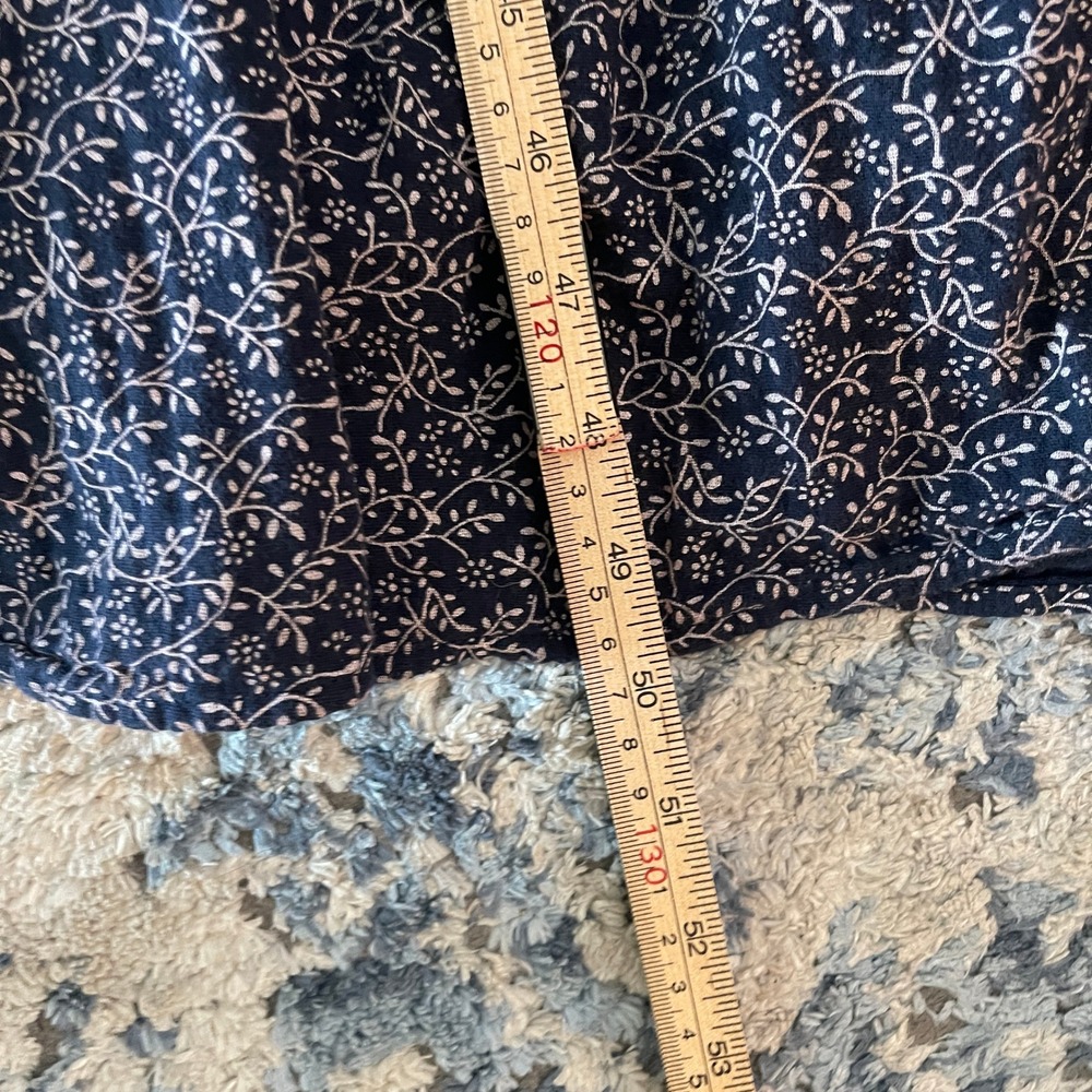 Anthropologie Meadows Amaryllis Floral Dress Navy Cotton Prairie Cottagecore 10 - Picture 14 of 14